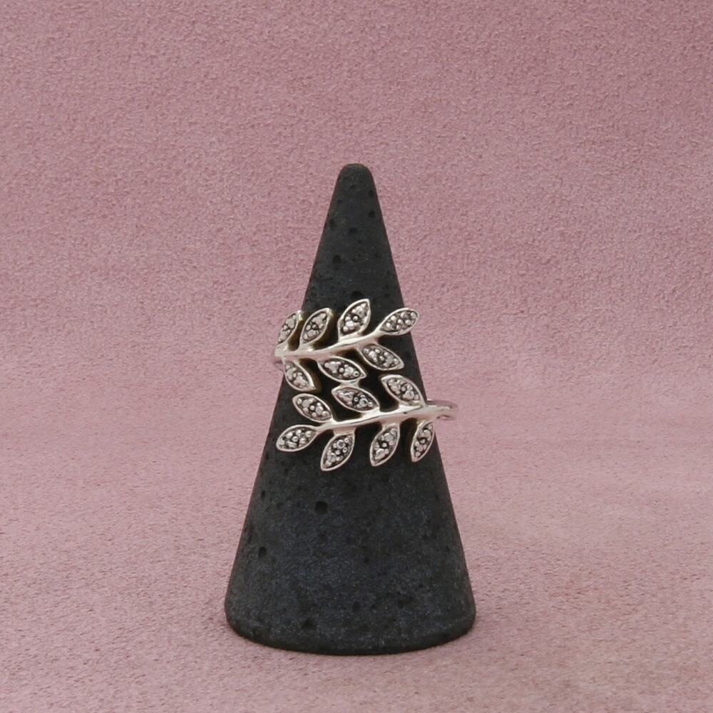 sterling silver olive branch wrap around ring size 6